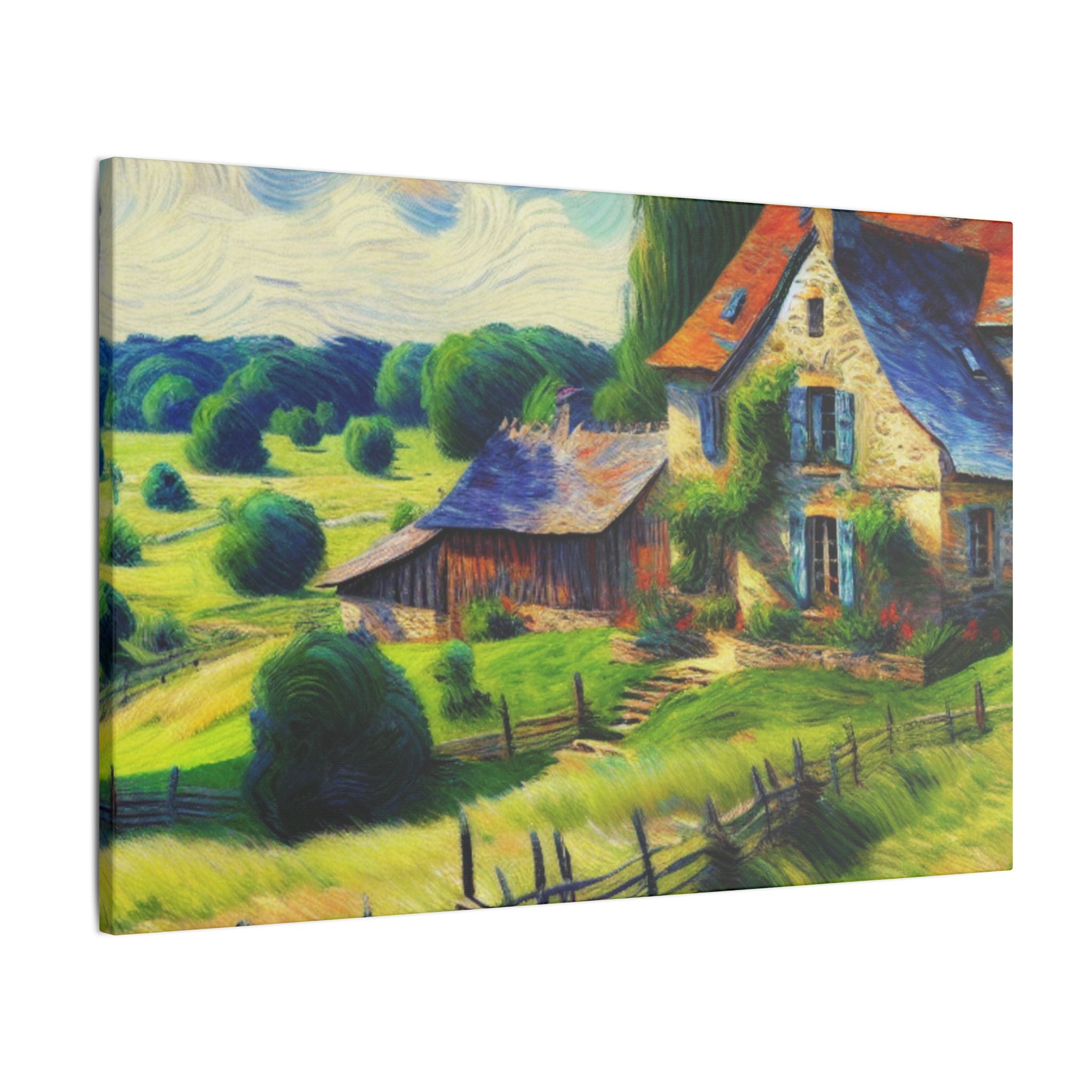 Rustic Homestead Hues Farmhouse Painting Canvas