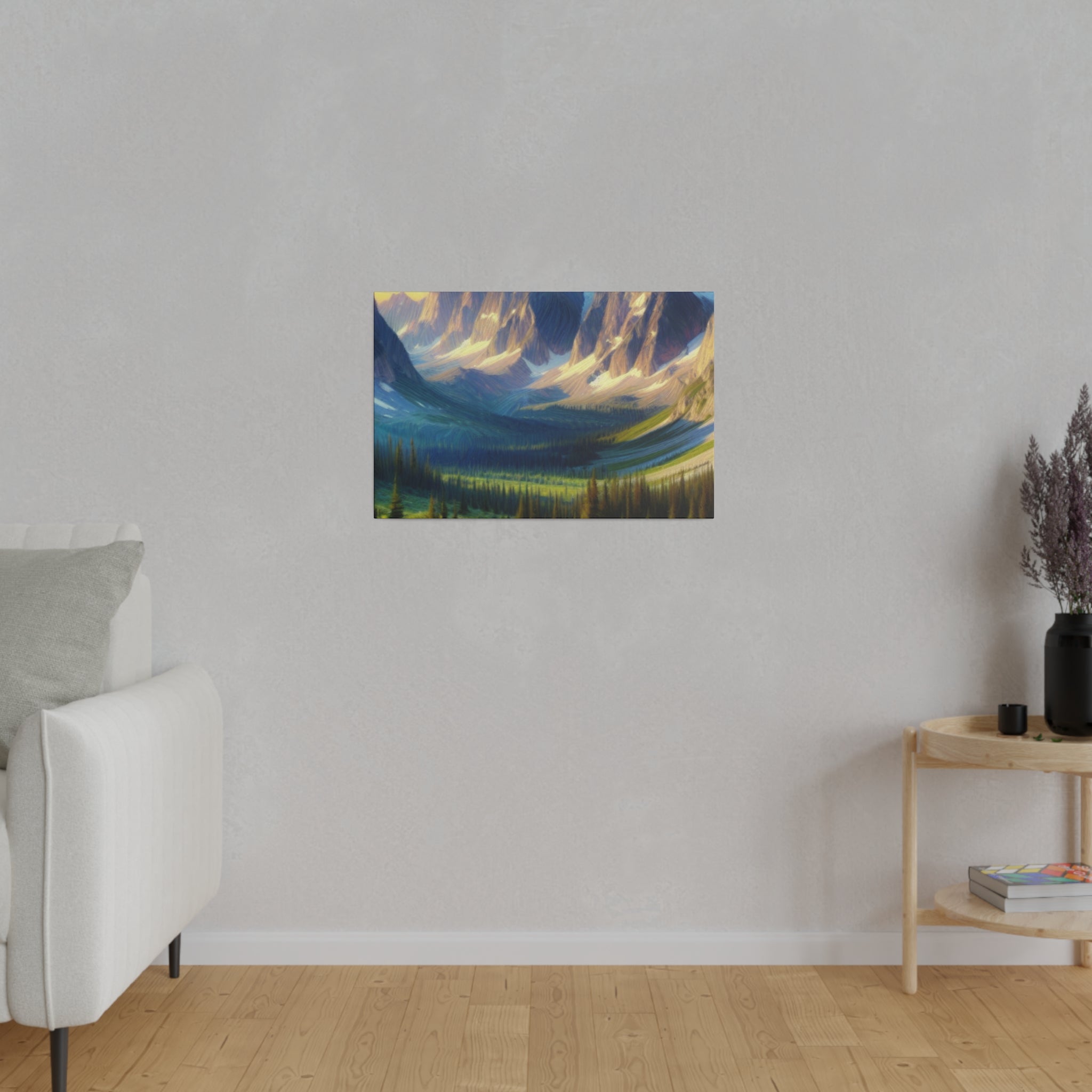 Mystic Mountain Symphony Mountain Landscape Painting Canvas