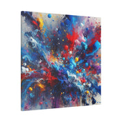 Abstract Expressionist Multicolor Splatter Wall Art Canvas