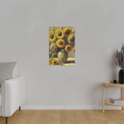 Timeless Blooms Flowers In Vase Sunflower Painting Canvas