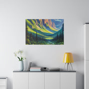 Majestic Dawn Mountain Landscape Painting Canvas