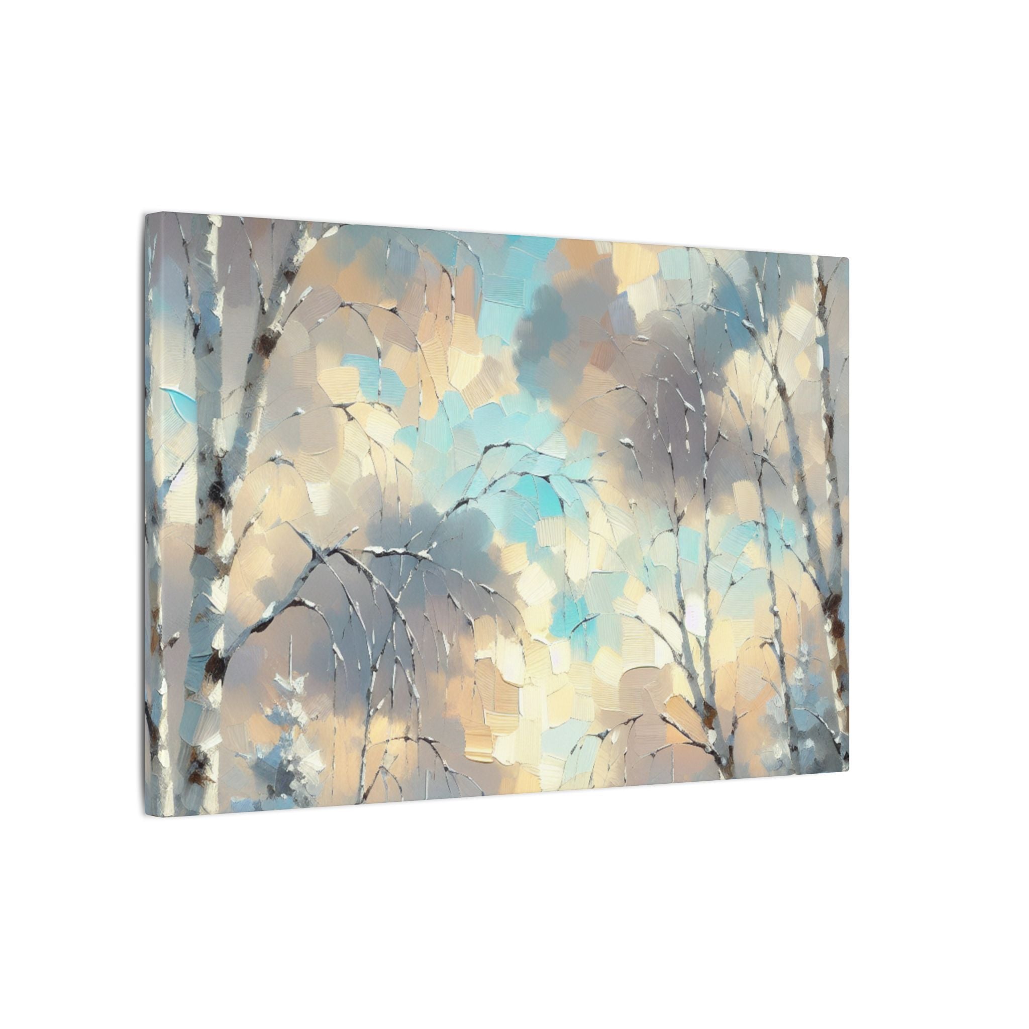 Snowy Birch Branches Canvas