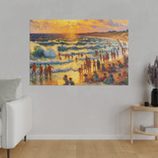 Sundrenched Shores Beach Painting Canvas