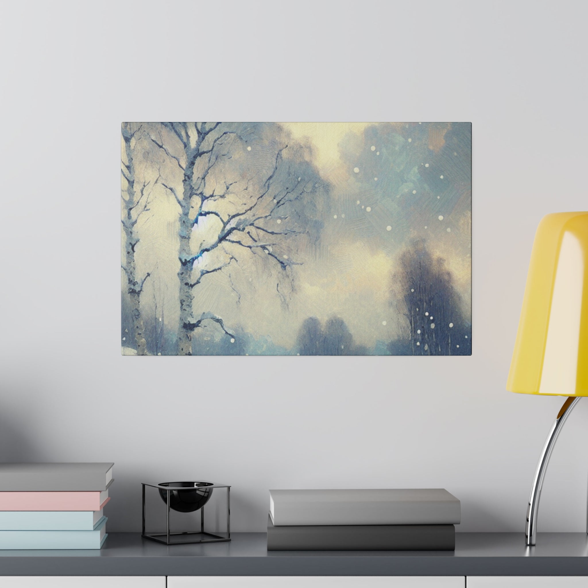 Winter Sky Snowscape Expression Winter Painting Canvas