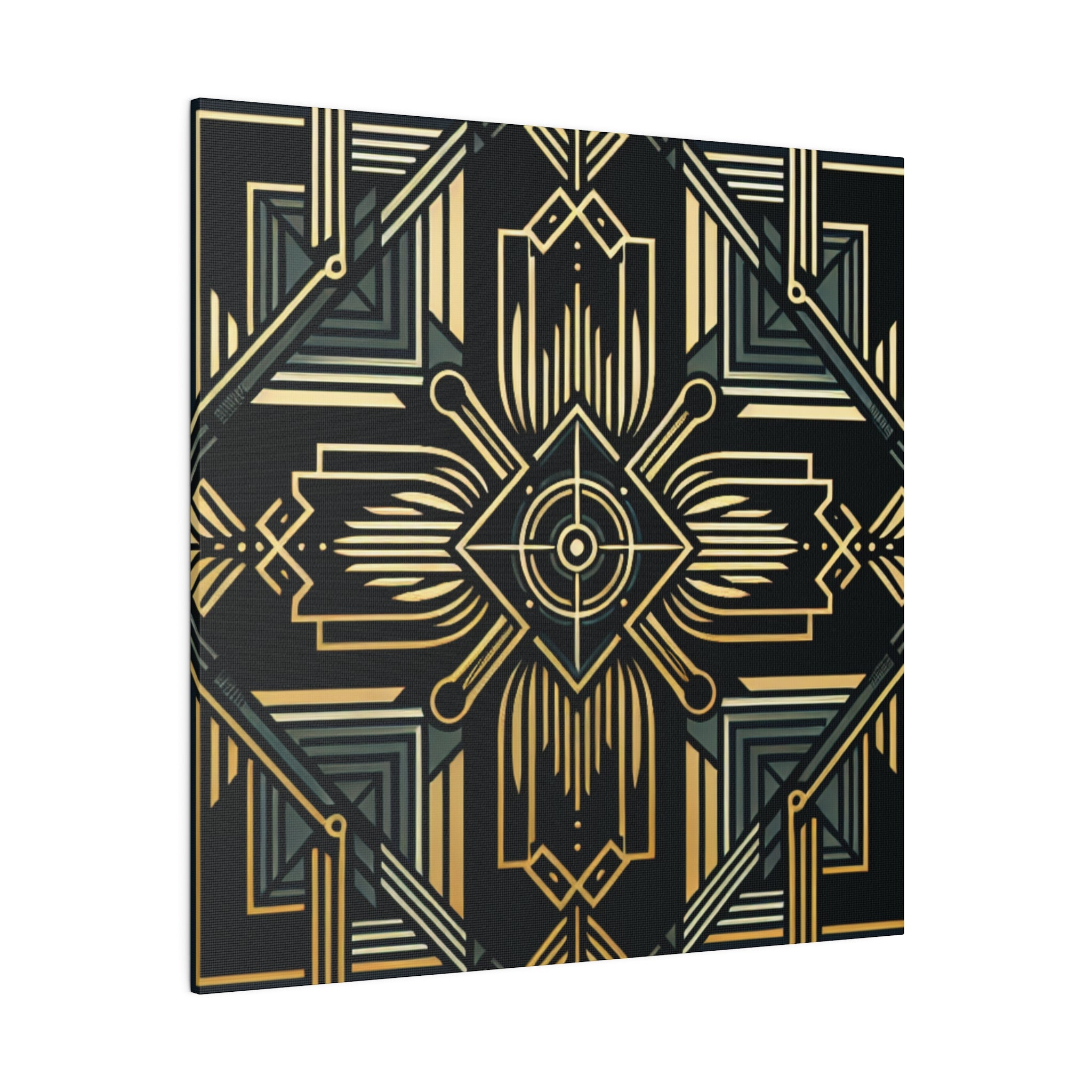 Art Deco Wall Art | Black Gold Luxury Decor | 1920s Decor Canvas