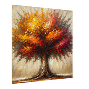 Autumn Oak Abstract Canvas