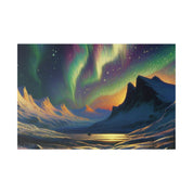 Auroral Frost Lullaby Northern Lights Painting Canvas