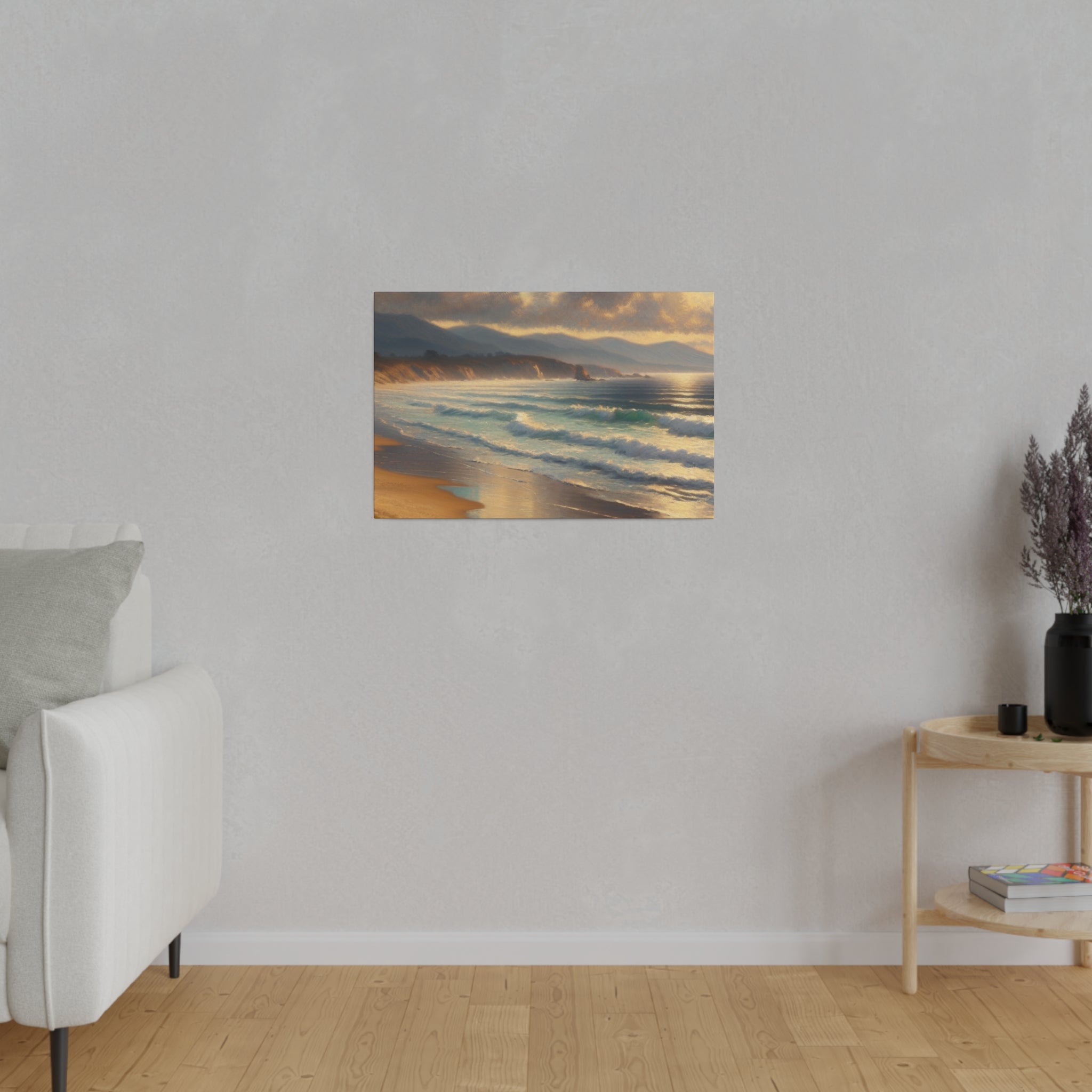 Coastal Whispers Beach Painting Canvas