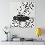 Espresso Essence Minimalist Coffee Art Canvas