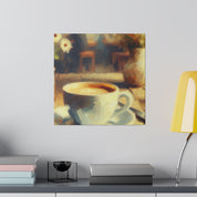 Rustic Impressionist Coffee Artwork Farmhouse Decor Coffee Painting Canvas