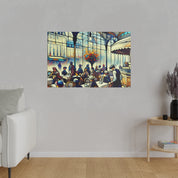 Morning Muse Vintage European Cafe Artwork Canvas