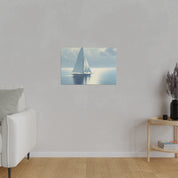 Serene Voyage Sailboat Painting Canvas