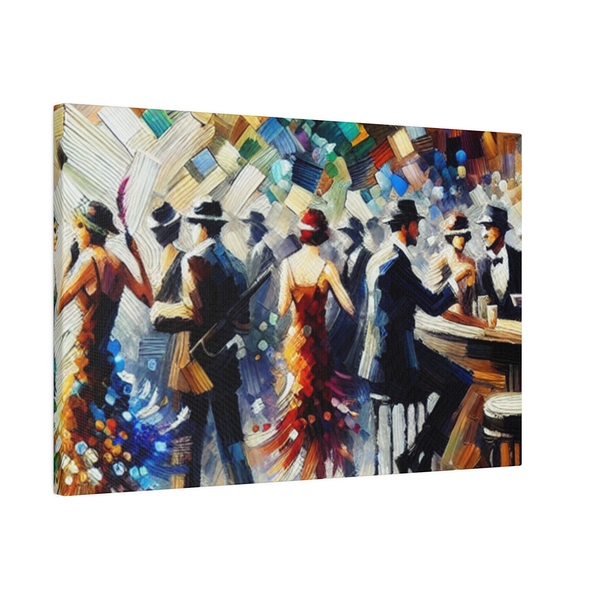 Gilded Rascal Revelry 1920s Retro Speakeasy Bar Art Canvas