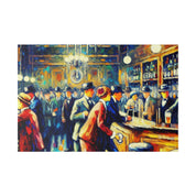 Jazz Hush Hideaway 1920s Prohibition Retro Speakeasy Bar Art Canvas