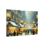 Christmas Market Street Canvas