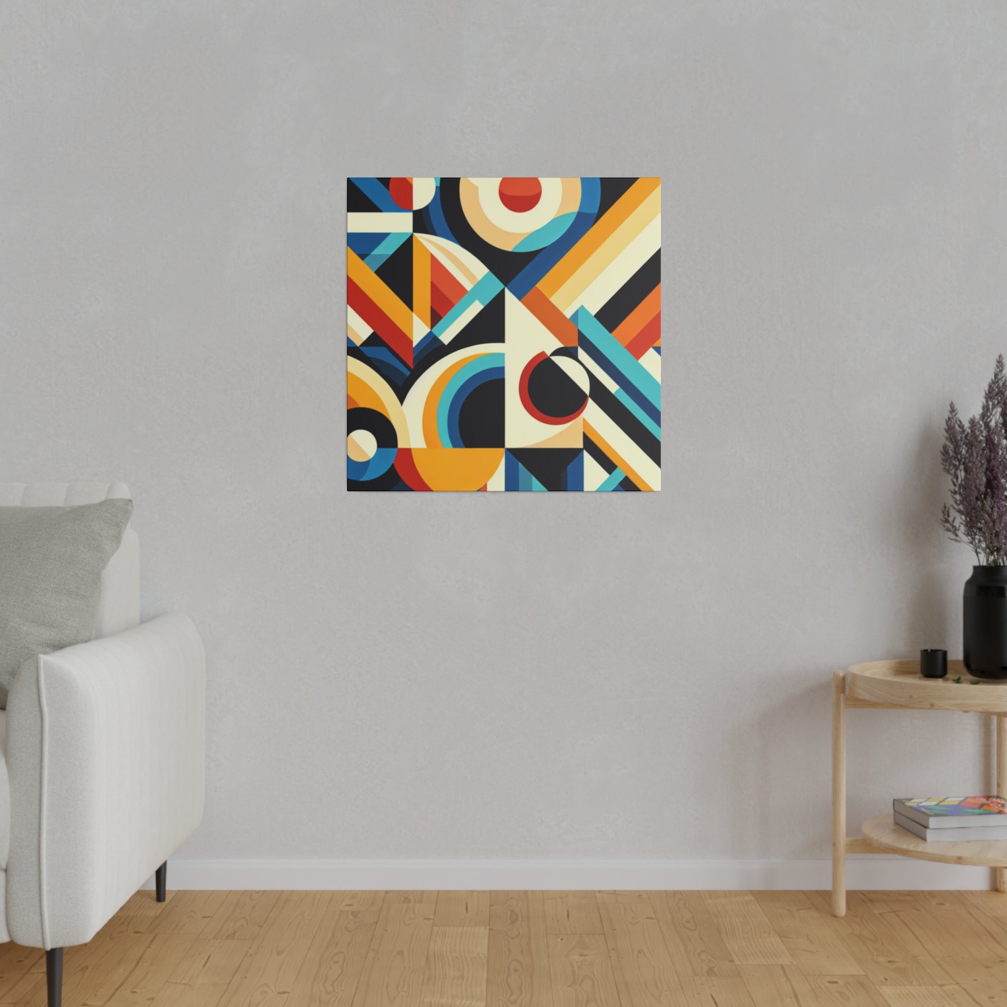 Geometric Fusion Grandeur Geometric Painting Canvas