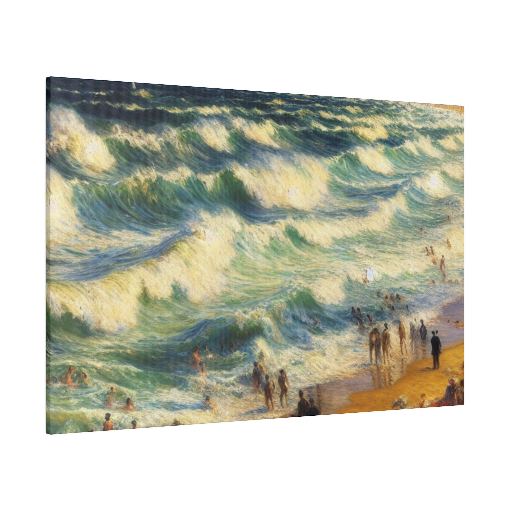 Sun-Soaked Sand Vintage Beach Painting Canvas