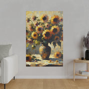 Blossom Nostalgia Flowers In Vase Sunflower Painting Canvas