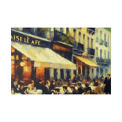 Old Time French Street Cafe Artwork Canvas