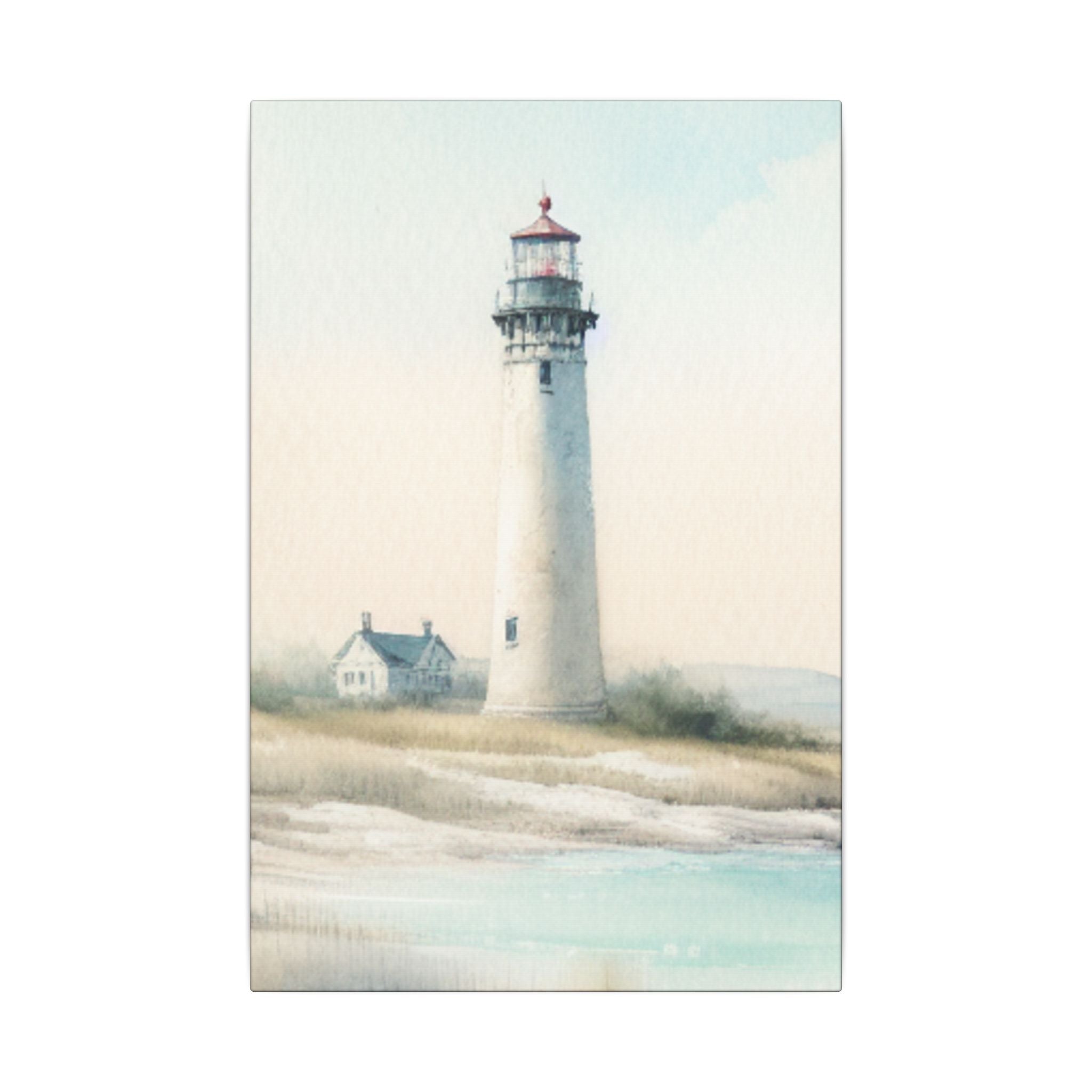 Coastal Morning Lighthouse Canvas
