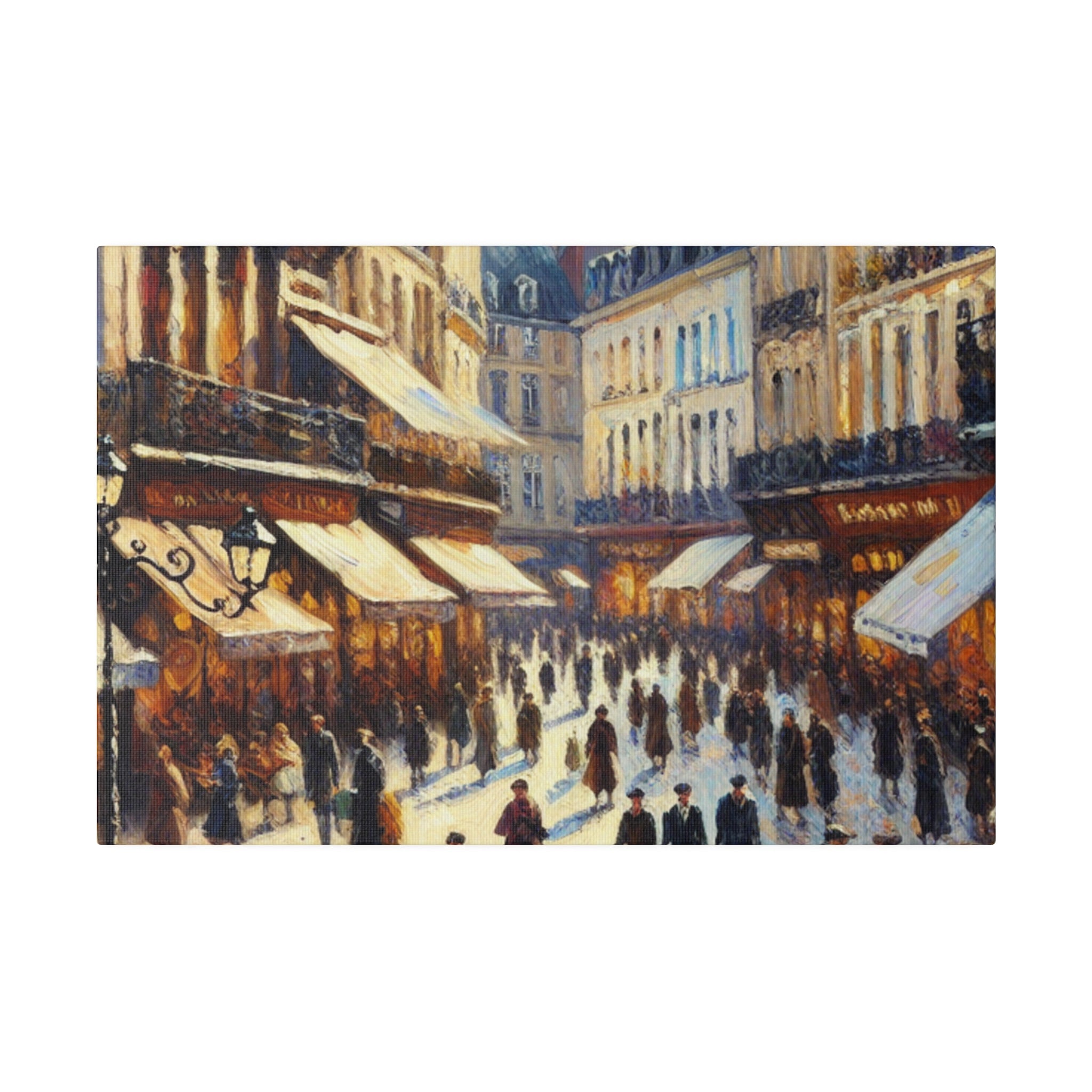 Parisian Street Vintage French Street Painting Canvas