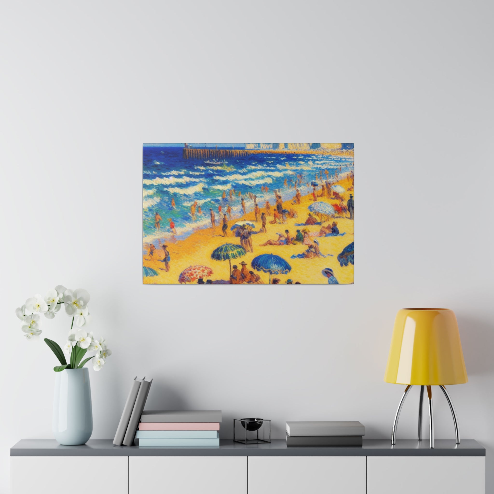 Sea Vintage Whispers Beach Painting Canvas