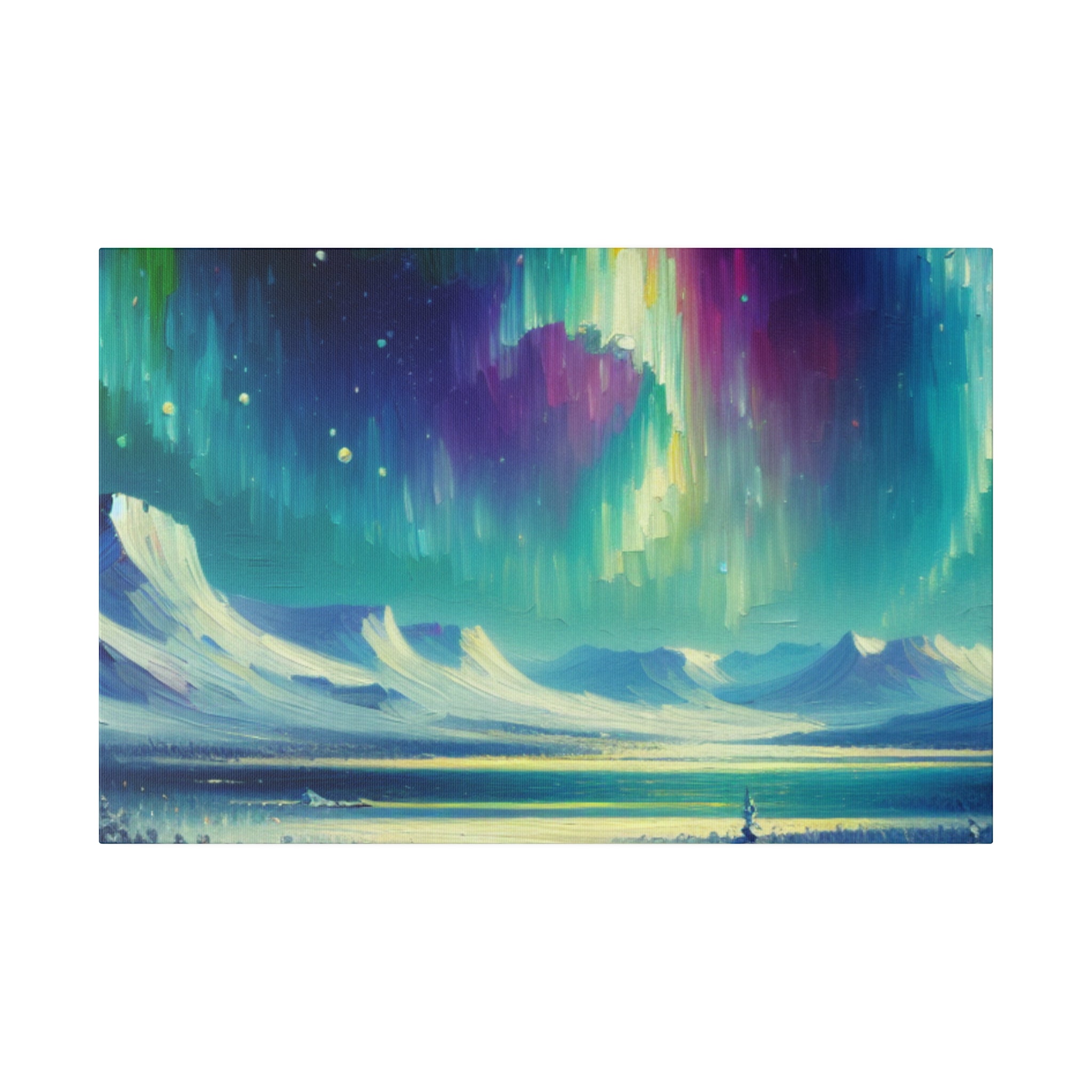 Aurora Winter Dream Northern Lights Painting Canvas