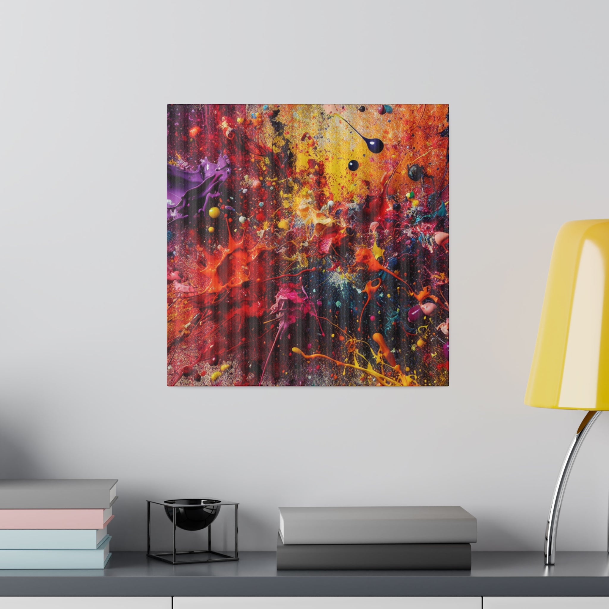 Splatter Expression Color Splash Abstract Artwork Canvas