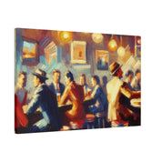 1950s Classic American Pub Scene Retro Bar Art Canvas