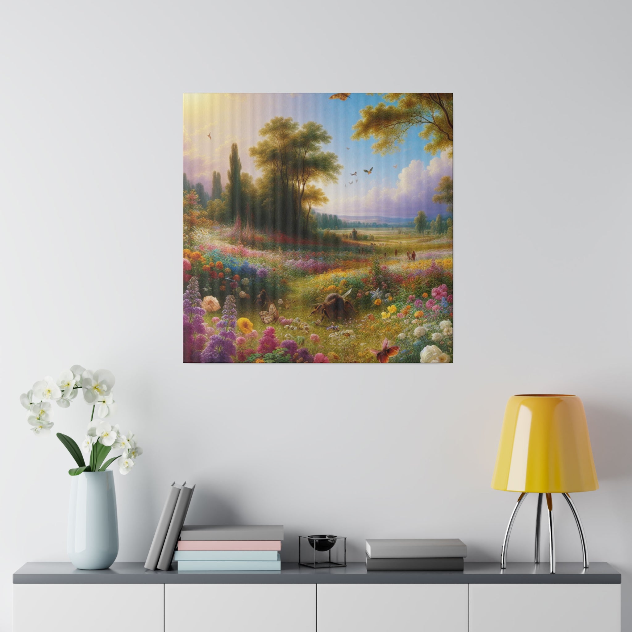 Flourishing Blooms Landscape Nature Painting Canvas