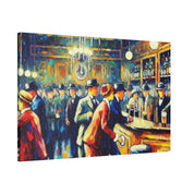 Jazz Hush Hideaway 1920s Prohibition Retro Speakeasy Bar Art Canvas