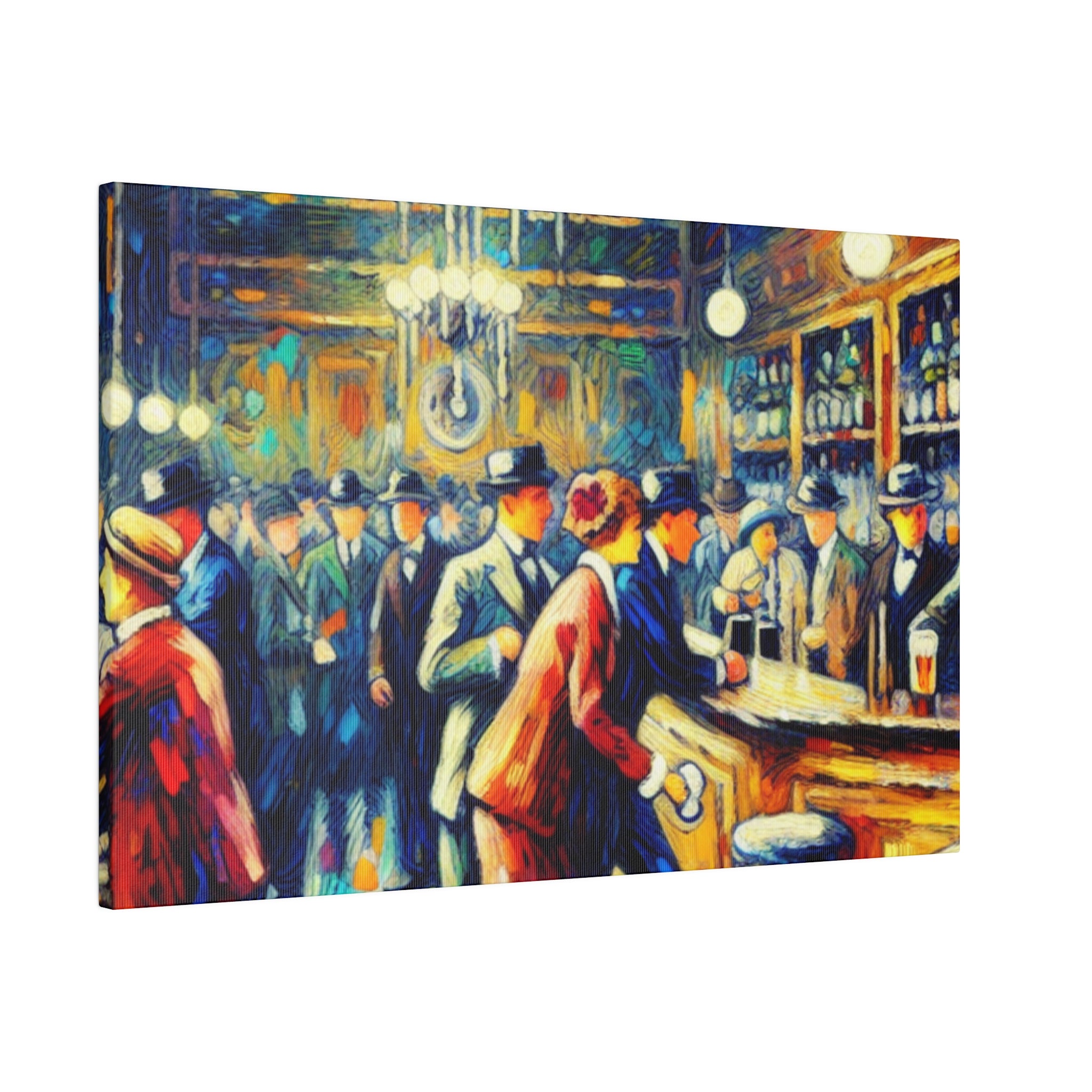 Jazz Hush Hideaway 1920s Prohibition Retro Speakeasy Bar Art Canvas