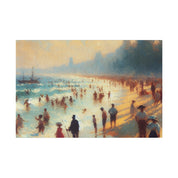 Sunday Seashore Reverie Beach Painting Canvas