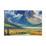 Majestic Alpine Impressions Mountain Landscape Painting Canvas