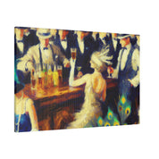 Moonlight Beer Haven Retro Speakeasy Bar Art Canvas