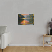 Serene Lake Whispers Lake Painting Canvas