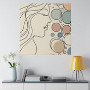 Boho Grace Mosaic Line Art Boho Style Wall Decor Canvas