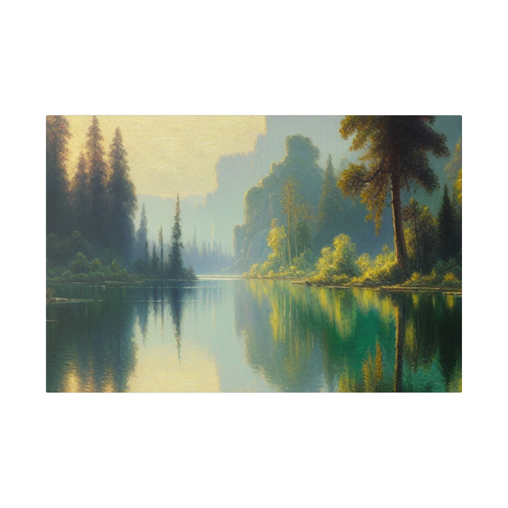 Serene Lake Melody Lake Painting Canvas