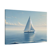 Seafarer Solitude Sailboat Painting Canvas