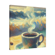 Ocean Waves Sunrise Coffee Painting Canvas