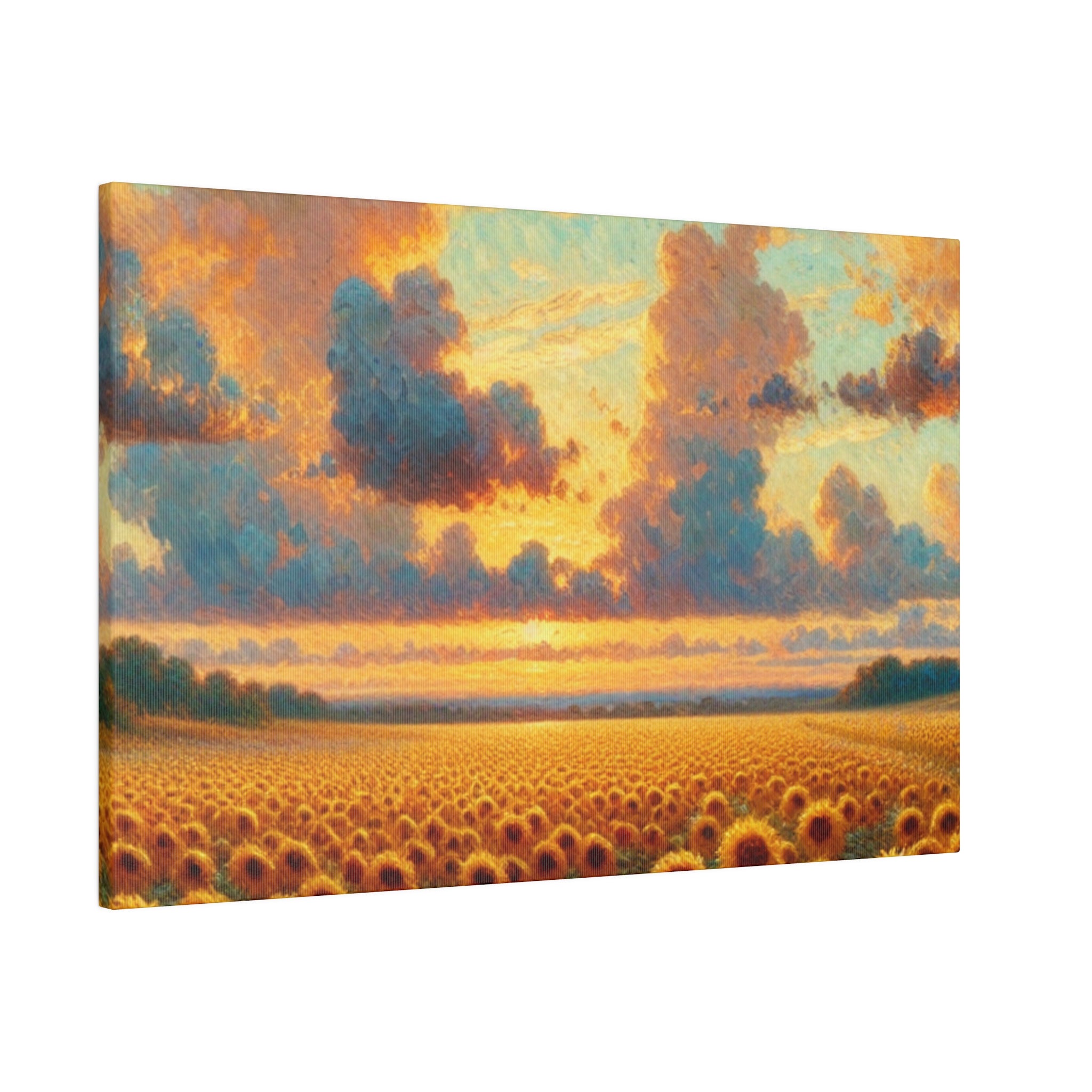 Country Sunflower Field Floral Wall Art Sunflower Painting Canvas