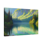 Serenity Lake Mirage Lake Painting Canvas