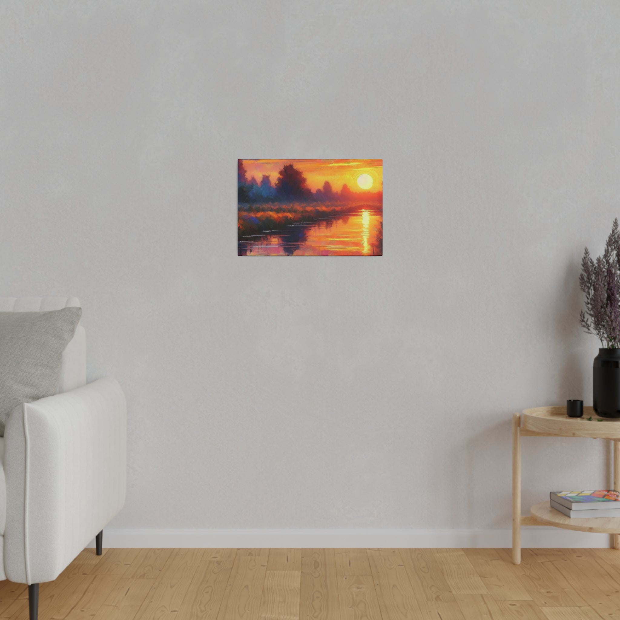 Dawn's Ember Awakening Sunrise Painting Canvas