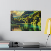 Serene Lake Whispers Lake Painting Canvas