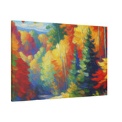 Autumn Cascade Symphony Fall Painting Canvas