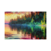 Reflective Solitude Lake Painting Canvas