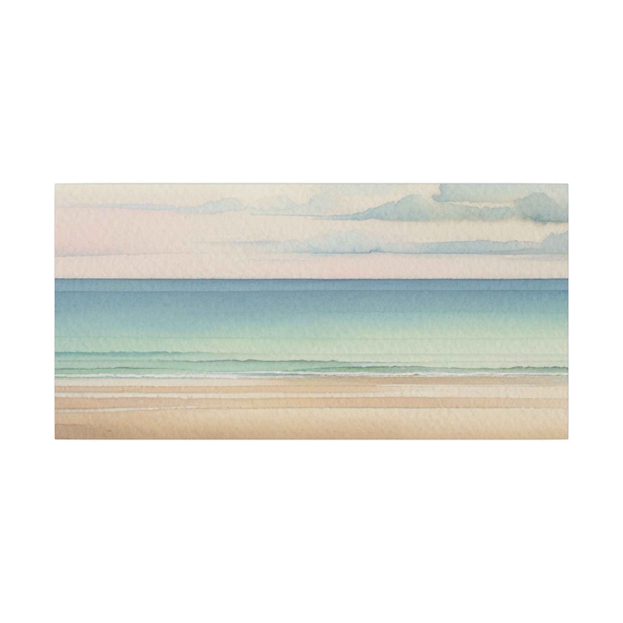 Sunset Serenity: An Ocean Beach Canvas Painting Coastal Wall Art Canvas