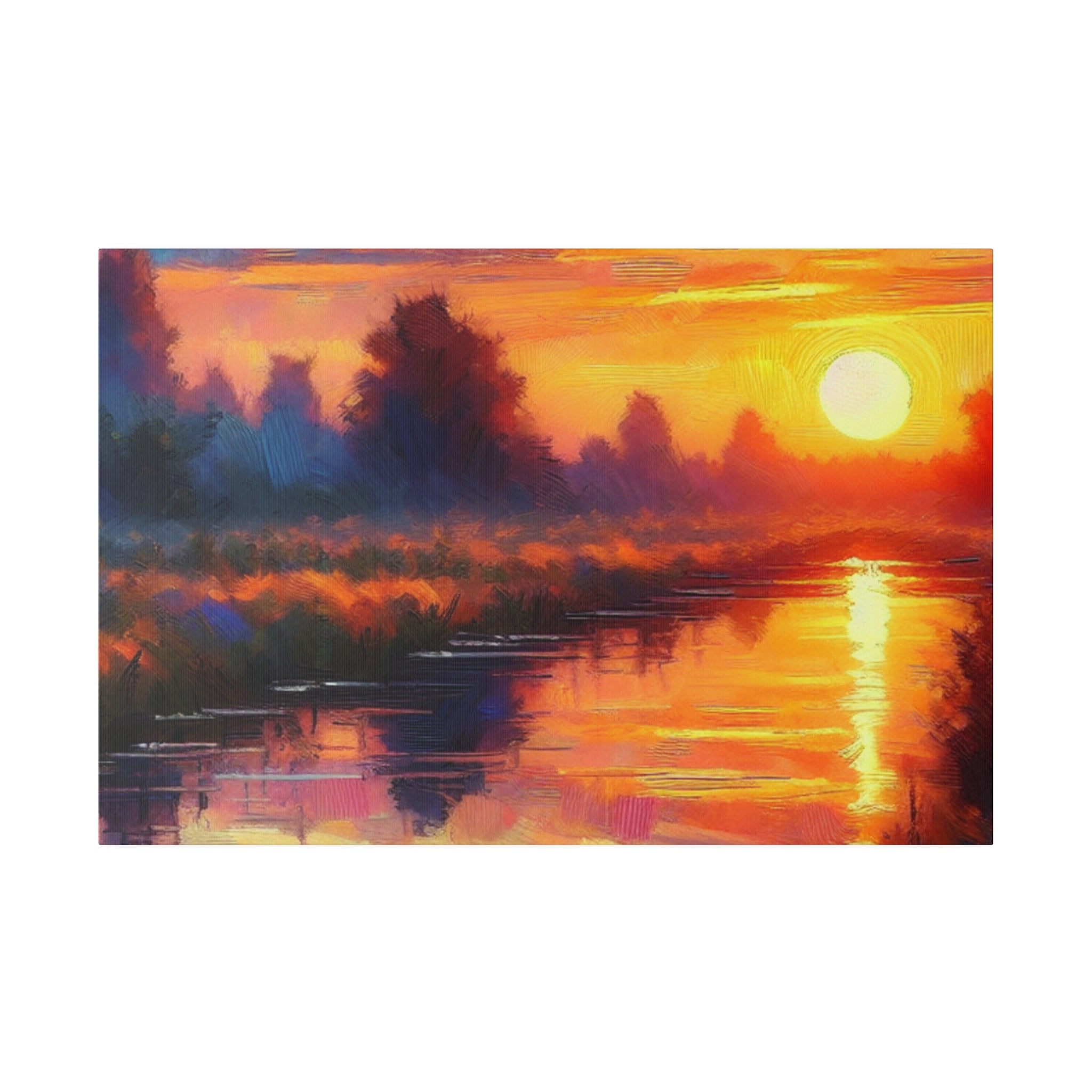 Dawn's Ember Awakening Sunrise Painting Canvas