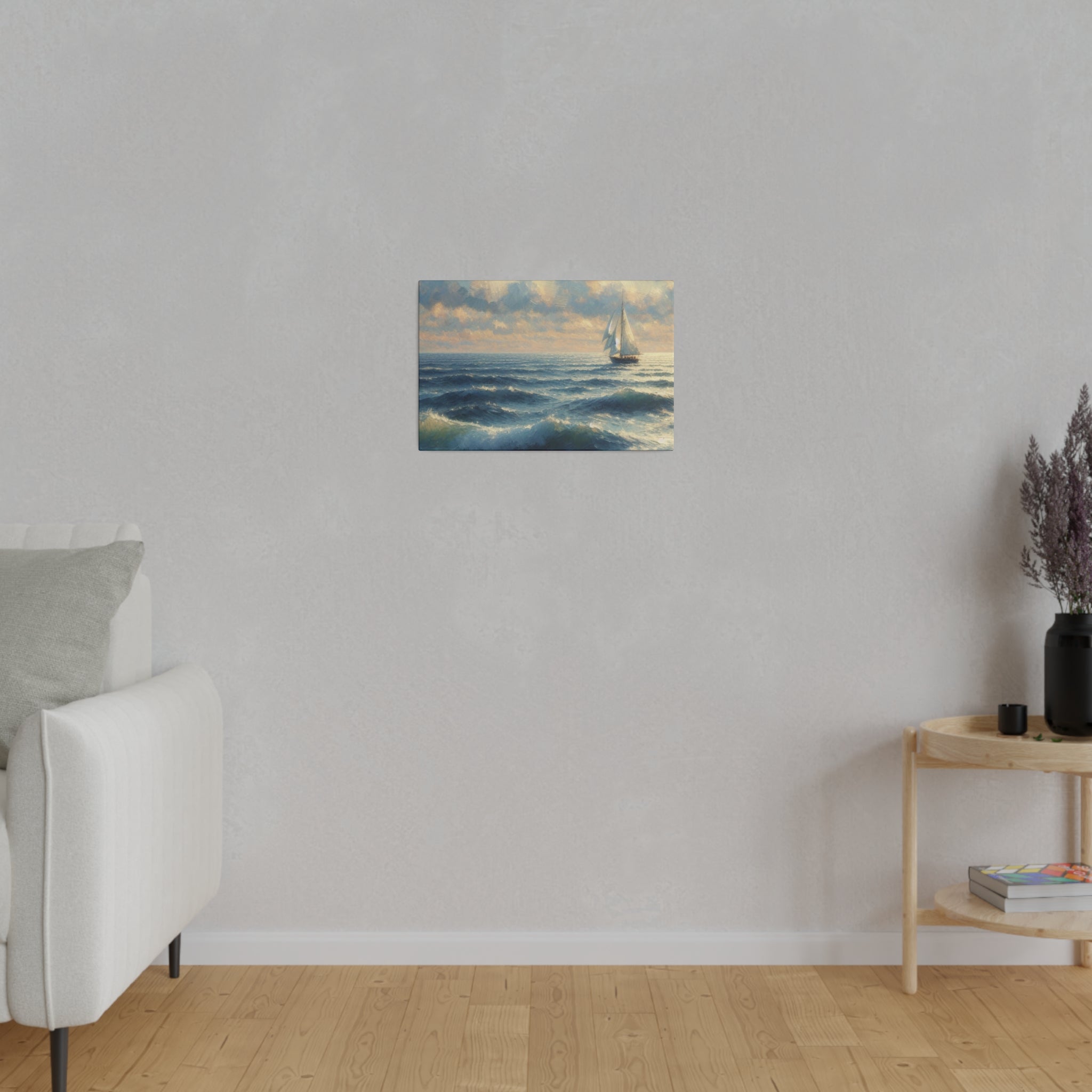 Sailboat Mirage Sailboat Painting Canvas