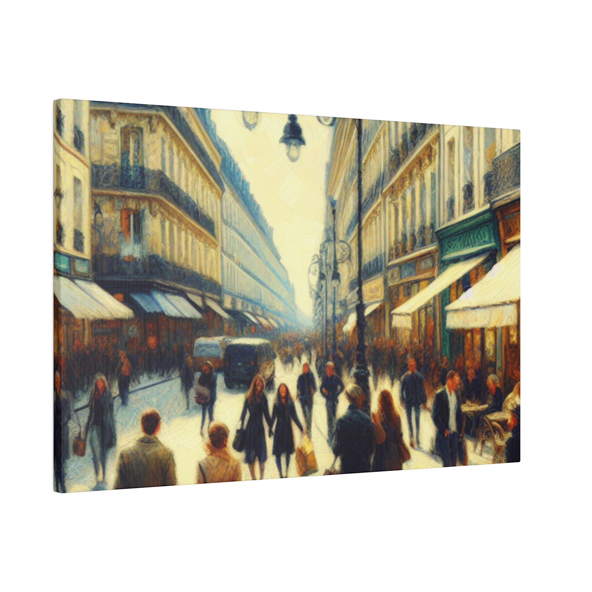 Parisian Concrete Elegance French Street Painting Canvas